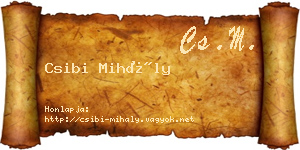 Csibi Mihály névjegykártya