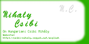 mihaly csibi business card